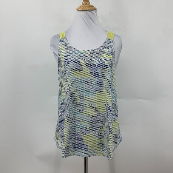 Under Armour Mesh Strap Tank Top Womens S Small Loose Heatgear Athletic Abstract - Picture 2 of 11